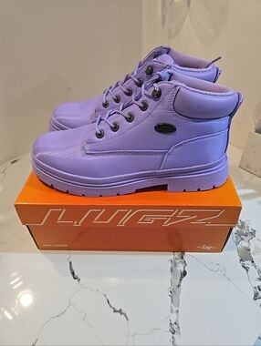 Lugz Womens Drifter Ripstop Flat Heel Chukka Boots size: 11M color Purple NWB